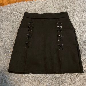 Black mini skirt